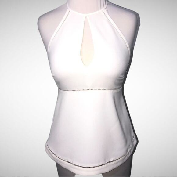 Likely Reilly Halter Peplum Top White Size XS NWT - Picture 3 of 12